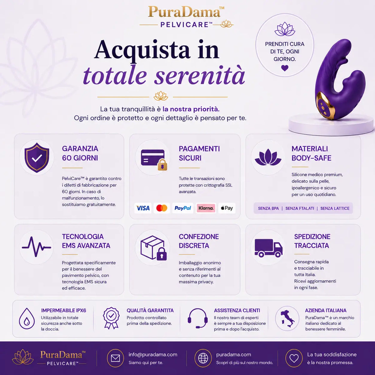Acquista PelviCare™ in totale serenità