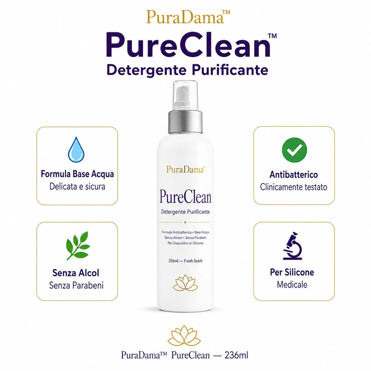 PureClean | Detergente purificante per dispositivi intimi